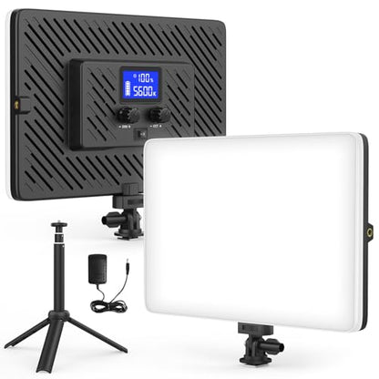 Unicucp Led Video Light Panel Light with Extendable Tripod, 4000mAh Rechargeable Camera Lighting, 2500K-8500K Photo Light for Outdoor Indoor Photography Live Streaming Zoom Calls Video Recording