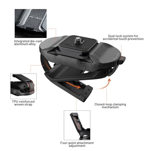 PGYTECH 2025 New Version Beetle Camera Clip V2(Only Clip), Quick Release Camera Backpack Clip for Sony/Nikon/Fuji/Action Cameras, Arca-Swiss Compatible, Instant Mounting & Hands-Free Shooting - style: Camera Clip V2(Only Clip)