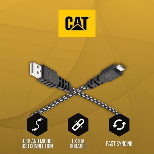 CAT 10FT Micro USB Cable - Charging Cable - Fast Syncing USB Extension Cable for Digital Cameras - Extra Durable, Extra Long USB to Micro USB Charger Cord