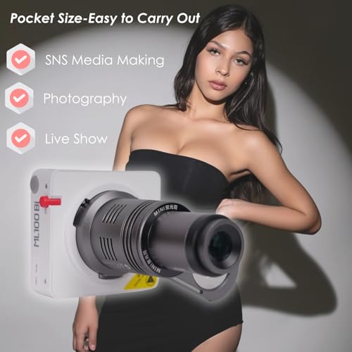 CX100 Mini Optical Snoot Gobos Accessories with ZY Mount Adapter, Spotlight Attachment Shape Light Compatible with ZHIYUN Molus X100,CX100,GodoxG ML100BI,ML100R - size: Bowens Mount Max