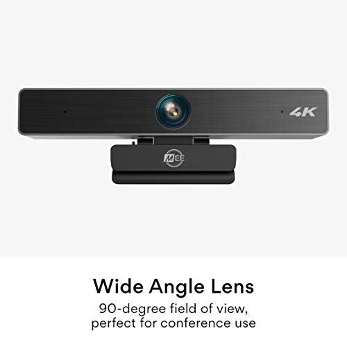 MEE Audio C11Z 4K Ultra HD Webcam with ANC Microphones, 4X Digital Zoom, Low Light Correction, Wide Angle Lens and Privacy Cover for Zoom Video Conferencing on Computer PC Mac Laptop Desktop - style: 4K Wide Angle