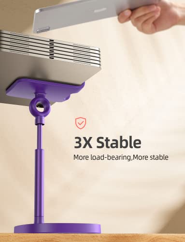 LISEN Cell Phone Stand Adjustable Phone Holer for Desk, Computer Office Desk Accessories for iPhone 16 Holder Women Kitchen Essentials Fits Switch Kindle iPads Tablet 4-10in (Dark Purple) - color: Dark Purple