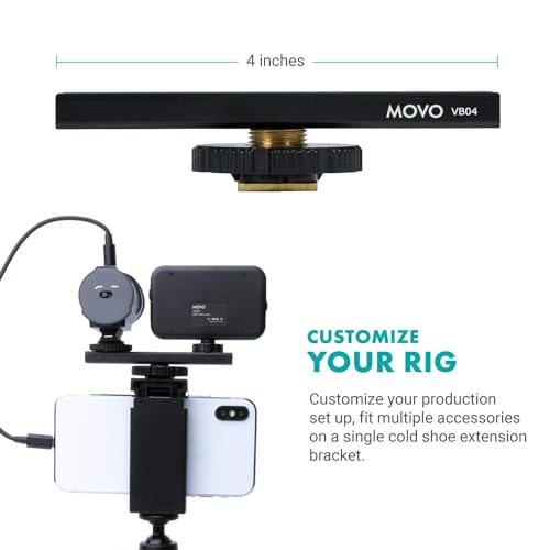 Movo iVlogger Vlogging Kit for iPhone - Lightning Compatible YouTube Starter Kit for Content Creators - Accessories: Phone Tripod, Phone Mount, LED Light and Shotgun Microphone - size: Lightning