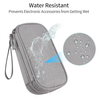 JIAKAI Travel Cable Organizer - Electronics Accessories Bag(Double Layer - Grey) - color: Double Layer -Grey
