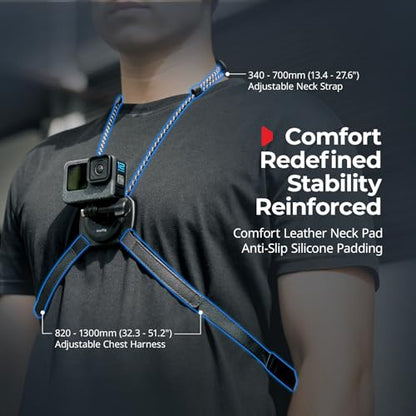 SMALLRIG Magnetic Neck Mount for Action Cameras, Quick Release Chest Mount with Strap, POV Vlogging for GoPro Hero 13/12/11/10/9, for DJI Osmo 360/Nano/Action 6/5 pro/4/3, for Insta360 Ace Pro 2-5360 - style: for Action Camera (Magnetic)