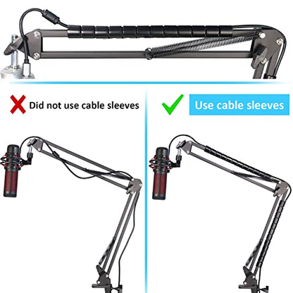 Mic Arm for HyperX QuadCast - Professional Boom Arm Compatible with HyperX QuadCast S and QuadCast Microphone, Adjustable Scissor Microphone QuadCast Boom Arm by YOUSHARES - color: Boom Arm with Cable Sleeve