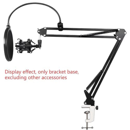 Universal C-Clamp Lamp Holder Desk Mount Clamp Base for Swing Arm Lights, DIY Lighting, Monitors, Workbenches (white) - color: White