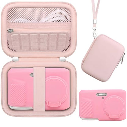 Case for Kodak PIXPRO FZ45 Digital Camera (Hard Case + Soft Silicone Cover) | Kodak PIXPRO FZ45 Digital Camera Hard Carrying Case and Soft Silicone Protective Case with Removable Lens Cover, Pink - color: Pink