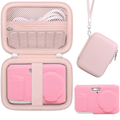 Case for Kodak PIXPRO FZ45 Digital Camera (Hard Case + Soft Silicone Cover) | Kodak PIXPRO FZ45 Digital Camera Hard Carrying Case and Soft Silicone Protective Case with Removable Lens Cover, Pink - color: Pink