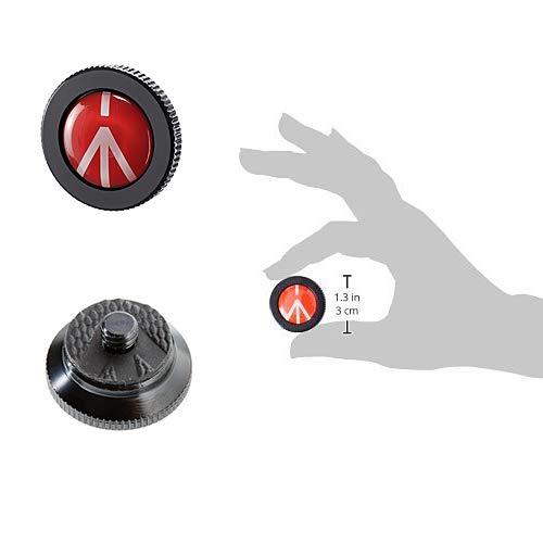 Manfrotto Compact Solid Aluminum Compact Quick Release Plate for Compact Action Tripod, Black (ROUND-PL)