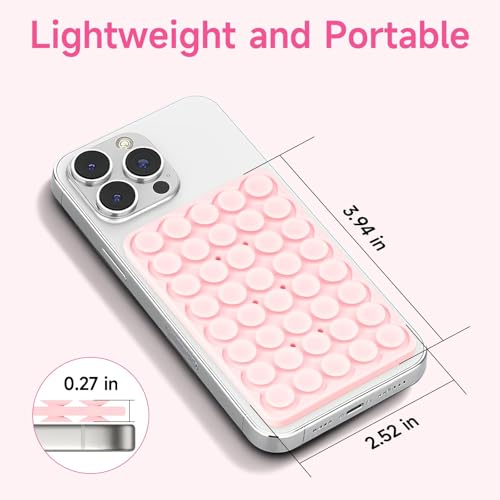 Yojaro Silicone Suction Cup Phone Case Mount Double Sided, Phone Accessories Hands-Free Strong Grip Holder for Selfies and Videos, Silicon Phone Stand for iPhone and Android White - color: White