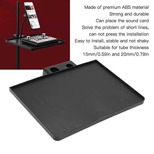 Microphone Holder Sound Card Tray, Universal Live Broadcast Sound Card Tray, Table Mic Holder Sound Card Tray, for Photography Tripod, Picture Stand, Live Stand, Folding Live Stand