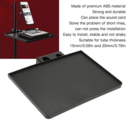 Microphone Holder Sound Card Tray, Universal Live Broadcast Sound Card Tray, Table Mic Holder Sound Card Tray, for Photography Tripod, Picture Stand, Live Stand, Folding Live Stand