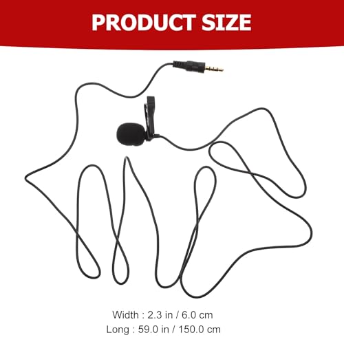 2pcs Clip-On Lapel Microphones with Noise-Cancelling Denoise Amplifier, Black Mini Hand-Free Mics for Live Streaming, Phone, Computer Recording and Interview Supplies