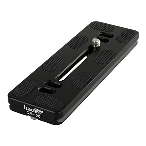 Haoge 120mm QR Quick Release Plate Dual Dovetail and D-Ring Screw Fits Arca-Swiss Standard for Tripod Ball Head