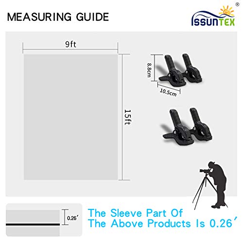 ISSUNTEX 9X15 ft Background Polester Backdrop, Photo Studio, Collapsible High Density Screen for Video Photography and Television-Black - color: Black