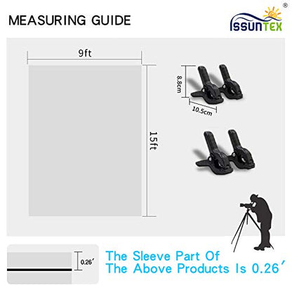 ISSUNTEX 9X15 ft Background Polester Backdrop, Photo Studio, Collapsible High Density Screen for Video Photography and Television-Black - color: Black