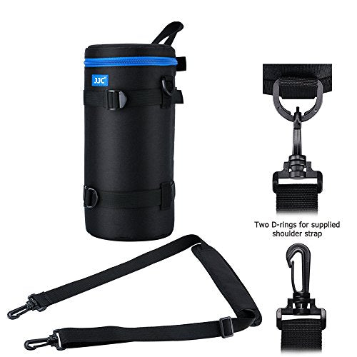 JJC Deluxe Lens Case Pouch Bag for Sigma 150-500mm f/5-6.3 DG OS HSM, Canon RF 800mm f/11 IS STM, Nikon AF-S NIKKOR 200-500mm f/5.6E ED VR & More Lenses Below 4.9'' x 11.4''(D x L) - size: XXXXL Size