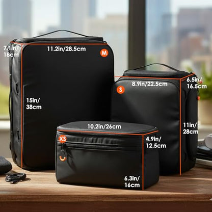 TARION Medium Camera Insert Bag Quick Access DSLR Inner Case Organizer M | Fits 2 Cameras 7 Lenses Drone Gear, Full Back Opening, Framed Top Lid, Protective Insert Cube, 14.6x11x6.7" ShellCore M - style: M (2 Cameras 7 Lenses)