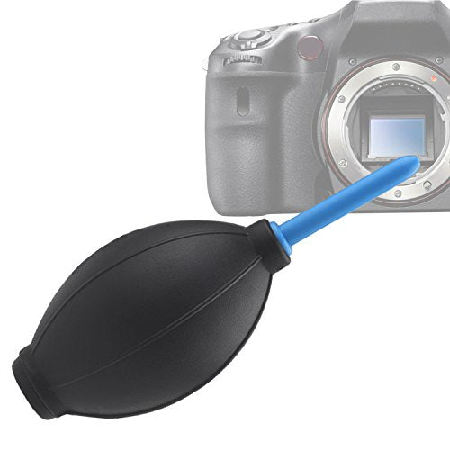 Camkix Camera Lens Cleaning Kit - Air Blower, 2in1 Lens Cleaning Pen, Cleaning Brush, Spray Bottle w/Cleaning Solution, Lens Cleaning Paper Tissue (50 Sheets), Microfiber Cleaning Cloths- for Lenses - color: W/ Fluid