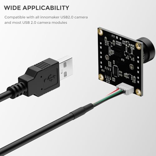 USB 2.0 Camera Cable for All Cameras Module, 2 Meters(6.56 feet) Length, OD4.0mm, Additional Metal Shielding Ground Wire