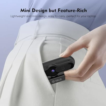 TOALLIN 4K Webcam for PC, 1080P@60FPS, PDAF Autofocus, 1/2.5" Sensor & 12MP, Built-in Mic, Sliding Privacy Cover, USB Web Camera for Streaming, Gaming, Conferencing and Video Calls