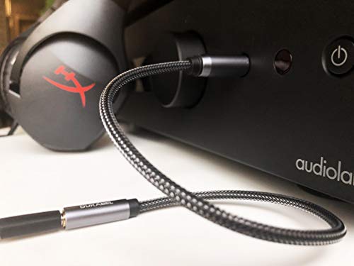 DUKABEL TopSeries 6.35mm (1/4 inch) to 3.5mm (1/8 inch) Headphone Jack Adapter, 1/8 (Female) to 1/4 (Male) Extension Cable, 3.5 to 6.35 Audio Cable for Mixer Guitar Piano Amplifier Speaker and More - size: 30 cm