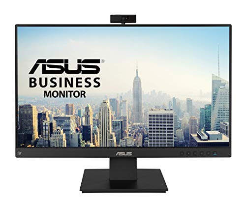 ASUS BE24EQK 24” Business Monitor with 1080P Full HD IPS, Eye Care, DisplayPort HDMI, Frameless, Built-in Adjustable 2MP Webcam, Mic Array, Stereo Speaker, Video Conference,Black - style: 24" Webcam