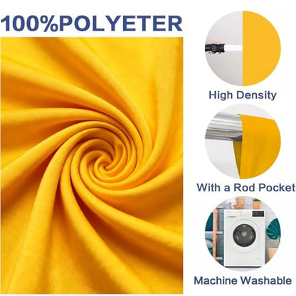 Photo Backdrop Yellow Background Fabric Professional Photography Solution 6x9ft Seamless Design Eliminate Wrinkles Short Video Food Photography Summer Theme Event - color: Yellow, size: 6x9ft