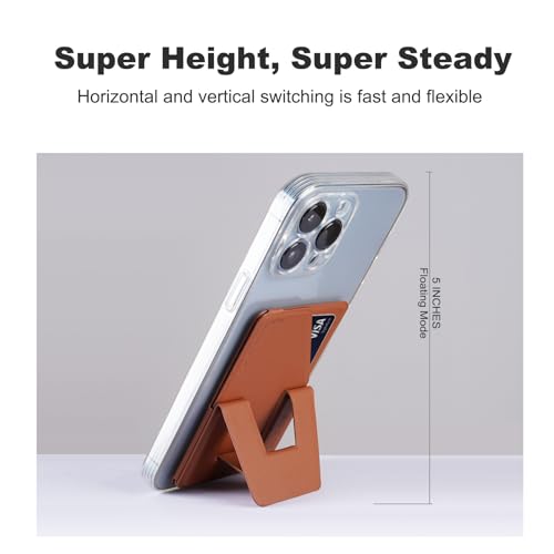 The Magnetic Wallet Stand and Card Holder, The Tripod for iPhone, with Multi - Angle Adjustable Feature, is Compact and Portable, has Strong Magnetic Attraction(Light Grey) - color: light grey