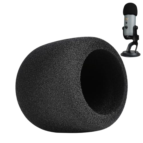 Pop Filter/Windscreen for Blue Yeti and Yeti Pro Microphones, Foam Mic Cover for Filtering Plosives and Hissing Noise - color: Foam-Black