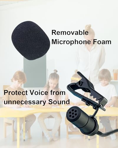 4Pin Plug Lavalier Lapel Microphone for Audio-Technica Wireless Transmitter, 1.5M Wired Unidirectional Condenser Mic for YouTube, Lectures, Living Performance - Mini Hirose 4 Pin Plug