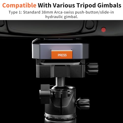 Camera Quick Release Plate Kit, Anti-Loose, Compatible with Arca Swiss Plate, for Manfrotto 501 Camera Tripod Head Adapter and Camera Shoulder Strap