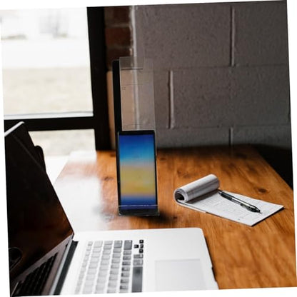 Holibanna 2Pcs Transparent Memo Boards with Phone Holders Convenient Computer Accessories for Office Home and Desktop Use Lightweight Design for Easy Viewing and Hands Phone
