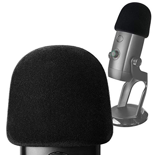 Pop Filter for Blue Yeti X Mic - Foam Microphone Windscreen Cover with Velvet-like Fabric Covering to Reduce Mic Noises by YOUSHARES - color: Foam Cover for Blue Yeti X