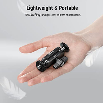 NEEWER Flexible Articulating Magic Arm with Dual Ball Heads, CNC Machined Aluminum Alloy with 1/4" Screws&Holes for Camera Monitor, LED Light, Microphone, Tripod, Compatible with SmallRig Cage, UA012 - style: UA012