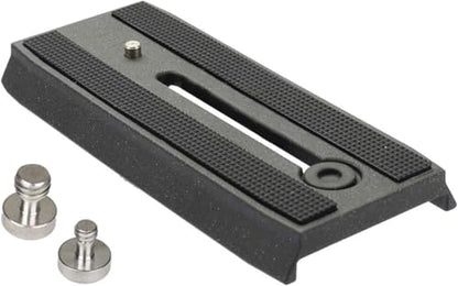 AVELLA Universal Sliding Quick Release Plate Replacement Camera Mount with 1/4 Inch and 3/8 Inch Mounting Screws for V501 V504Fluid Head，Length: 3.54 inches/9CM