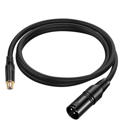 XLR Male to RCA Female Adapter Cable, 3 Pin XLR Male to RCA Female Audio Cable Connector (3FT) - color: XLR Male to RCA Female Cable