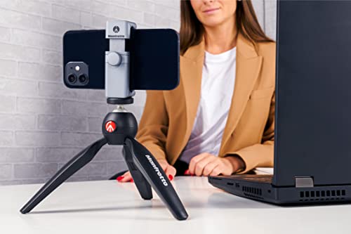 Manfrotto MTPIXIMII-B, PIXI Mini Tripod with Handgrip for Compact System Cameras, for DSLR, Mirrorless, Video, Made in Italy, Technopolymer and Aluminum, Black - style: PIXI Mini Made in Italy