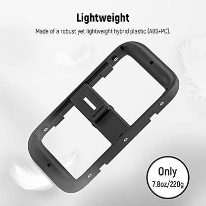 NEEWER Mobile Phone Video Rig, Mobile Phone Grip Stabiliser Cage with Cold Shoe and 1/4 Inch Thread, Video Recording Film Rig, Compatible with iPhone 16 15 Pro Max Plus 14 13 Mini X XS Max XR - style: A104