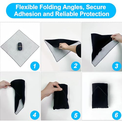 Camera Wrap, Protective Self-Adhesive Cloth, 17.7''×17.7'' Anti-Scratch Camera Sleeve, Washable Lens Pouch for DSLR, Phone, Laptops, Cosmetic