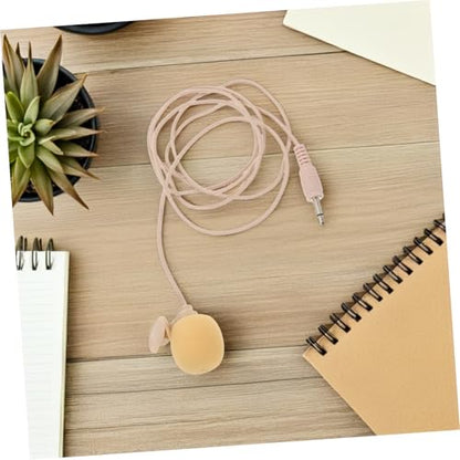 Hemoton Portable Lavalier Microphone Mini Condenser Lapel Mic with Plug for Online Meetings and Interviews Noise Reduction Compatibility for Broadcast and Computer Use