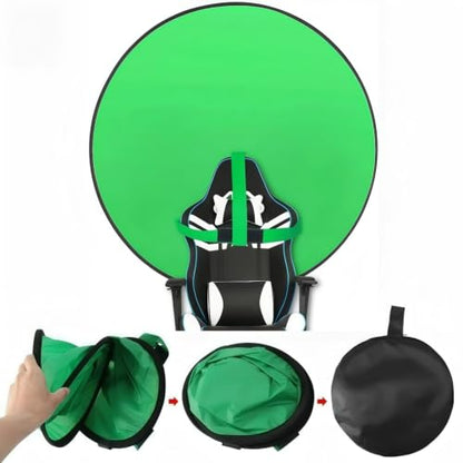 Portable 57 Inch Matte Green Screen with Adjustable Stand, Wrinkle-Proof Chroma Key Backdrop for Live Stream, Zoom Calls, Video Shooting & Gaming