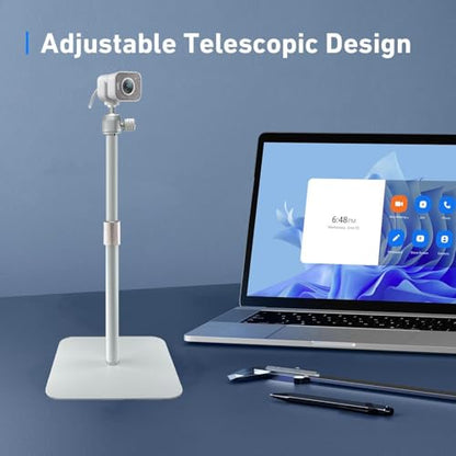 White Webcam Stand for Logitech Brio 500,StreamCam,Lenovo,Elgato Neo Webcams