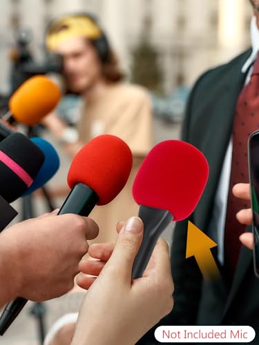 YOUSHARES Handheld Adaptor with Foam Cover, Compatible with Rode and DJI Wireless Microphones for Interviews (Red Foam) - color: Red Foam