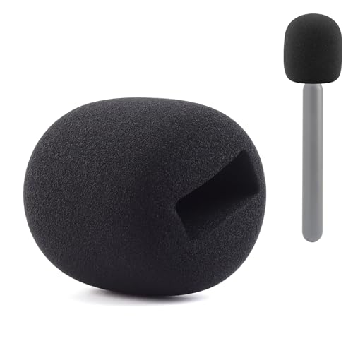Foam Cover for DJI/Rode Wireless Microphone/Rode Interview Go Handheld Holder Black Stand Pop Filter - color: Black