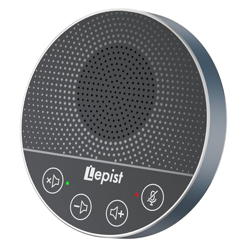 USB Speakerphone,Conference Microphone for Home Office, Omnidirectional Desktop PC Speaker with 360° Voice Pickup, Noise Cancelling, Plug & Play for Zoom/Teams/Skype, Webinar,Online Classes