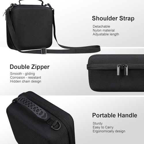 RAIALL Camera Case for Canon EOS Rebel T7/R50/R50V/R100/R5/R6 Mark II/R7/ R8/R10/RP/T6/Sony ZV-E1/Nikon D7500 DSLR Camera, Hard Carrying Case Protective Travel Bag Fits Lens, Tripod, Batteries, Black - color: Black
