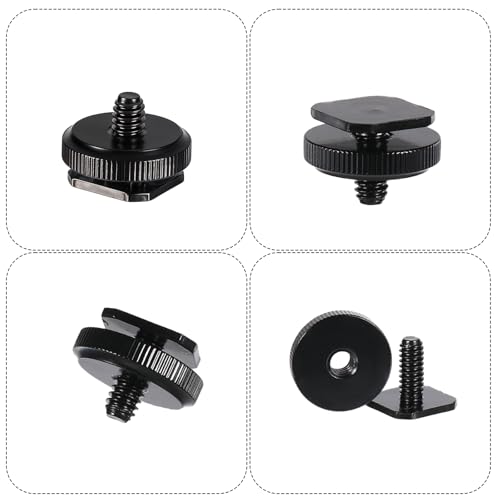 4 Pcs 1/4 Inch Camera Adapter Screws, Compatible with Versatile Flash Hot Shoe Mounts for DSLR Camera Rigs, Tripods, Mounting Accessories