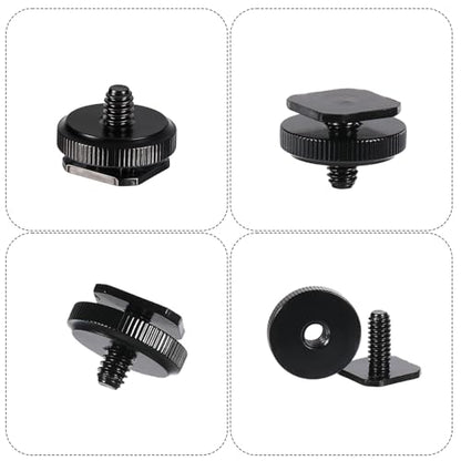 4 Pcs 1/4 Inch Camera Adapter Screws, Compatible with Versatile Flash Hot Shoe Mounts for DSLR Camera Rigs, Tripods, Mounting Accessories
